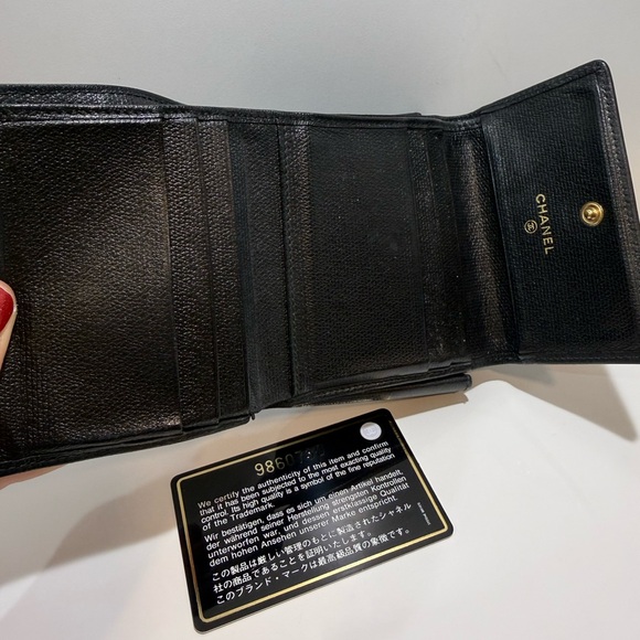 Chanel Black Leather Compact Wallet - Picture 6 of 9